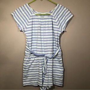 Vineyard Vines Girls' Multi Stripe Romper L (14)